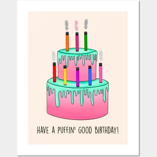 PUFFIN GOOD BIRTHDAY Posters and Art